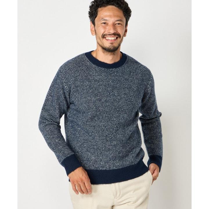 メンズビギ（MEN’S BIGI）/バーズアイクルーネックニット MEN'S BIGI（メンズビギ） バーズアイクルーネックニット : マルイ