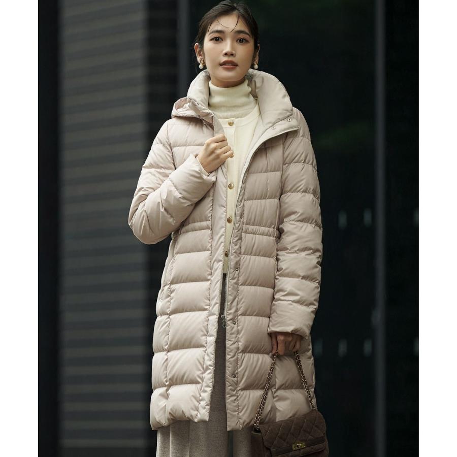 美品✴︎23区/ボリュームカラーロングダウンコート/グレージュ/秋冬/44号 23区（ニジュウサンク） 【VERY掲載/新色追加】シレータフタ ロング