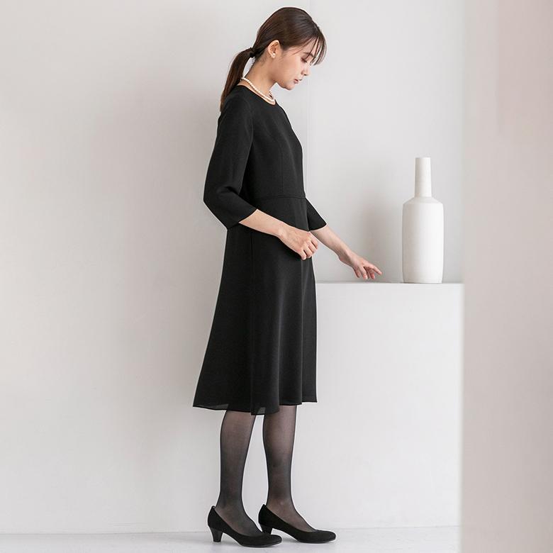 【喪服】ノーカラージャケット＆ワンピース/ブラックフォーマル/セレモニー/オールシーズン_18