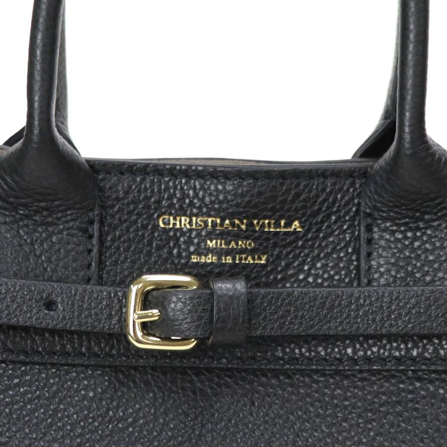 【CHRISTIAN VILLA】【本革】【イタリア製】2WAY カーフレザーハンドバッグの画像
