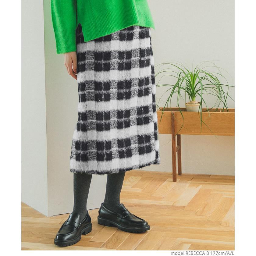 タータンチェック シャギー スカート 全2色｜0101marui｜05