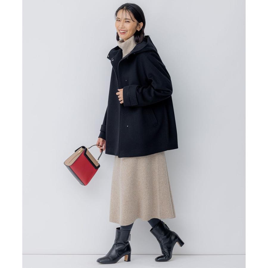 23区 ウールカシミヤビーバー フード付き ショートコート