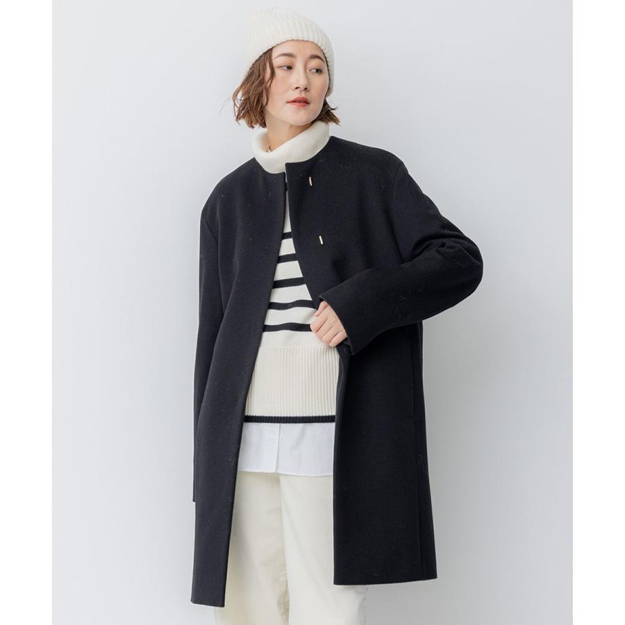 23区（ニジュウサンク） ウールカシミヤビーバー ノーカラー コート