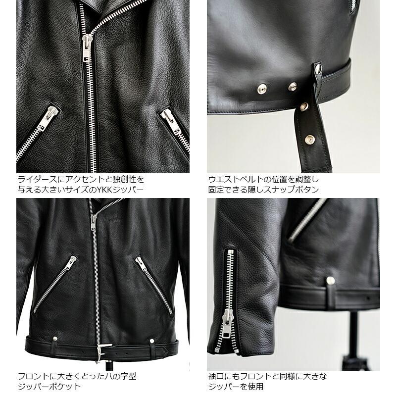 VALLET 本革 ダブルライダースジャケット メンズ ヴァレット VALLET02ANの画像