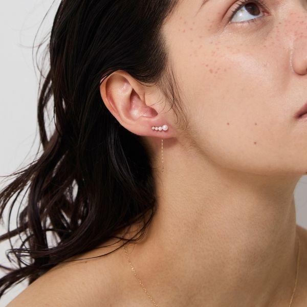 クアラントット Ciao ダイヤモンド ピアス K18YG