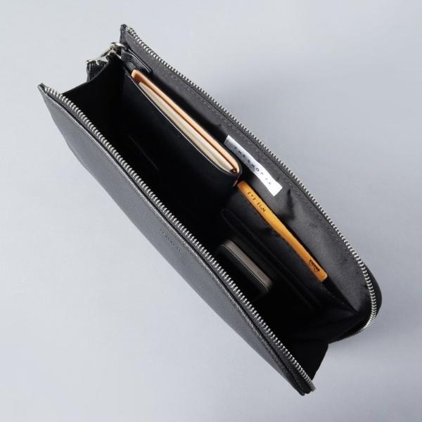 美品⭐︎TOMORROWLAND PCケース クラッチバッグ レザーケース 黒 セール】 【別注】The dilettante×TOMORROWLAND レザー 2WAYクラッチ
