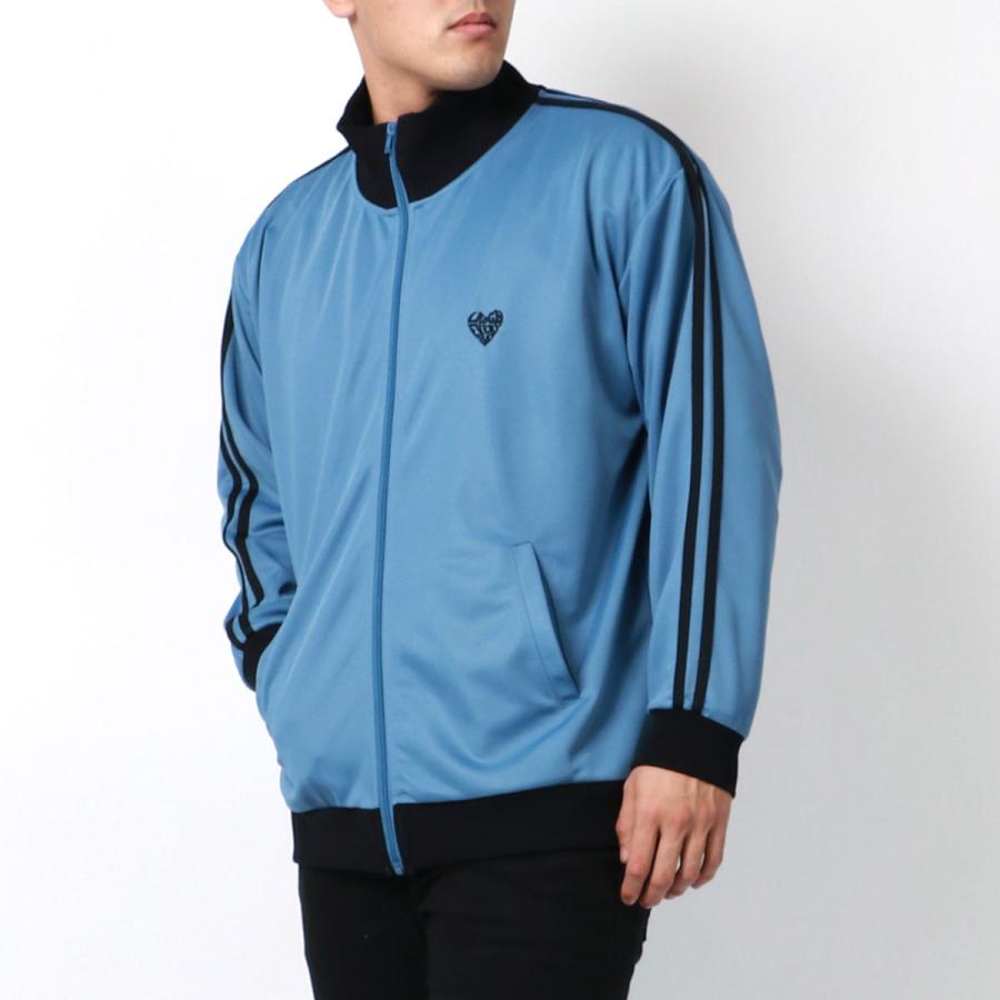 希少♡アディダス　オリジナルス　トラックジャケット　 ハート総柄　刺繍　　M さりげないハート刺繍】 大きいサイズ トラックジャケット ジャージ上