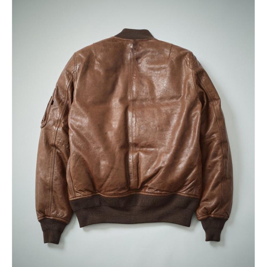 ALPHA レザーMA-1ダウン　（直営店限定） 直営店限定】レザーMA-1ダウン/本革 | アルファ