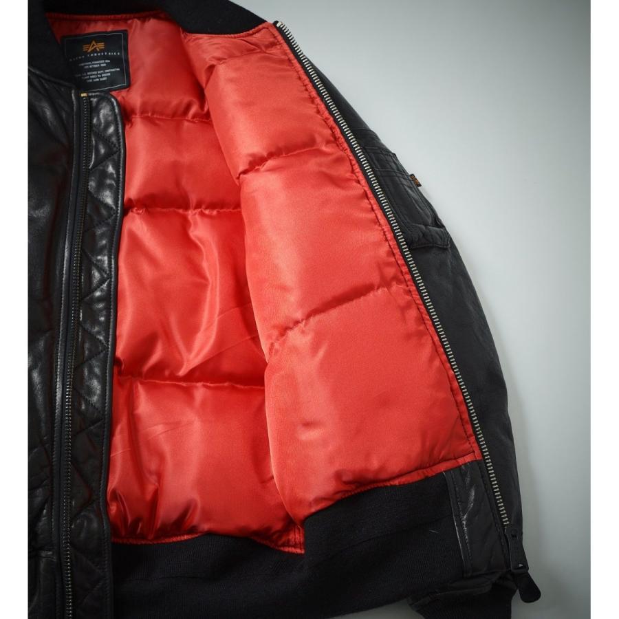 ALPHA レザーMA-1ダウン　（直営店限定） Alpha Industries 【直営店限定】MA-1レザーダウン／本革