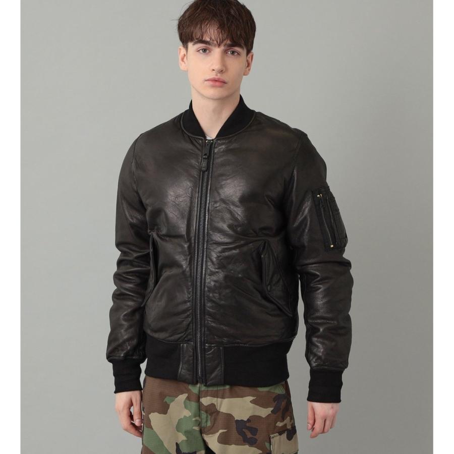 ALPHA レザーMA-1ダウン　（直営店限定） Alpha Industries 【直営店限定】MA-1レザーダウン／本革