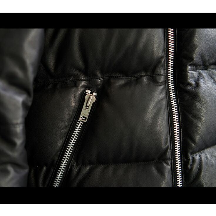 VaLLet 本革 ダウンジャケット メンズ ヴァレット VALLET04DR  レザージャケットの画像