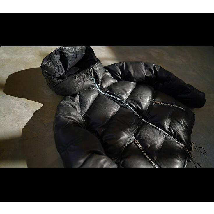 VaLLet 本革 ダウンジャケット メンズ ヴァレット VALLET04DR  レザージャケットの画像