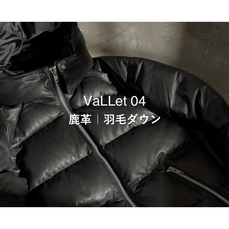 VaLLet 本革 ダウンジャケット メンズ ヴァレット VALLET04DR  レザージャケットの画像