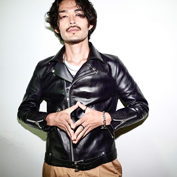 VALLET 本革 ダブルライダースジャケット メンズ ヴァレット VALLET02VGの画像