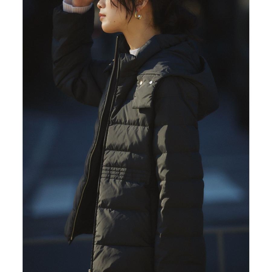 【現行＊完売品】組曲 洗えるライトタフタショートダウン M 定価28,930円 組曲（KUMIKYOKU） 【洗える・2WAY】ライトタフタショートダウン