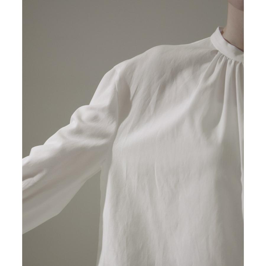 サロンアダムエロペ24ss シャーリングスリーブブラウス
