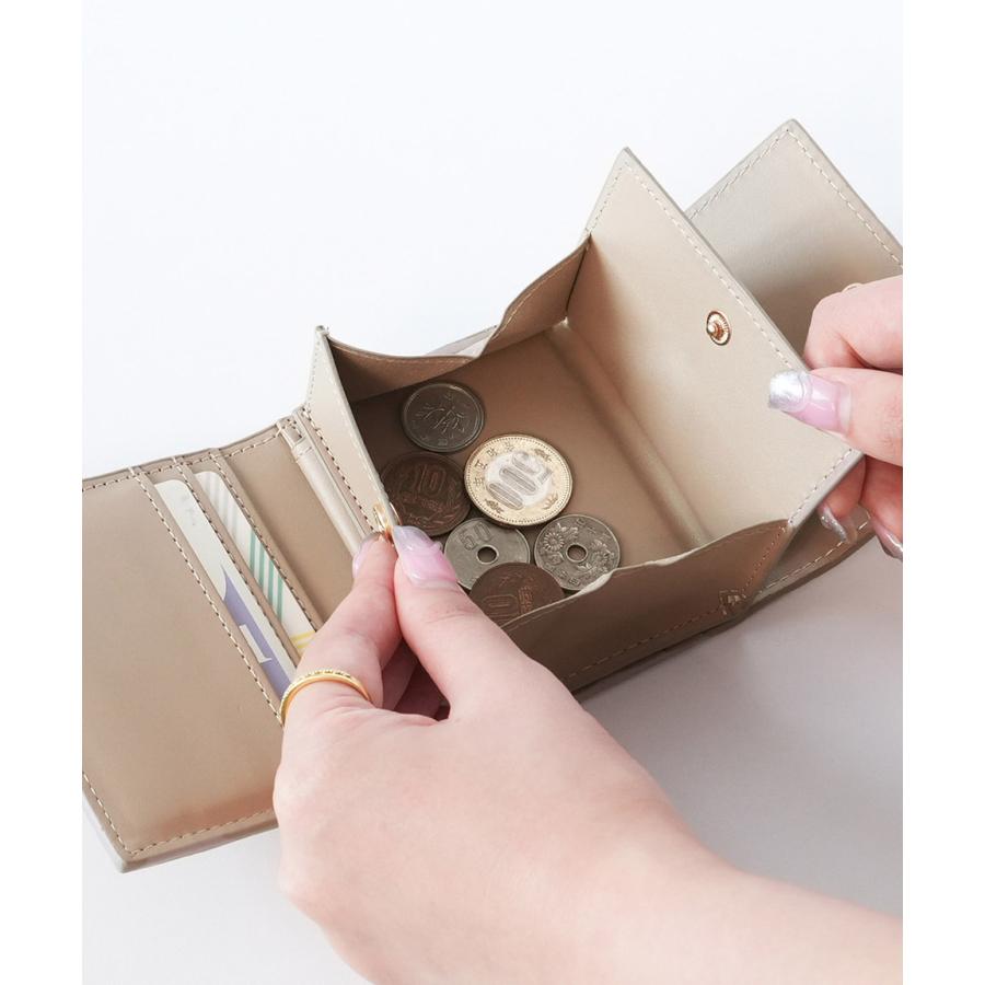 キルティング ボックスコイン 3ツ折財布 ミニ財布 ロージア