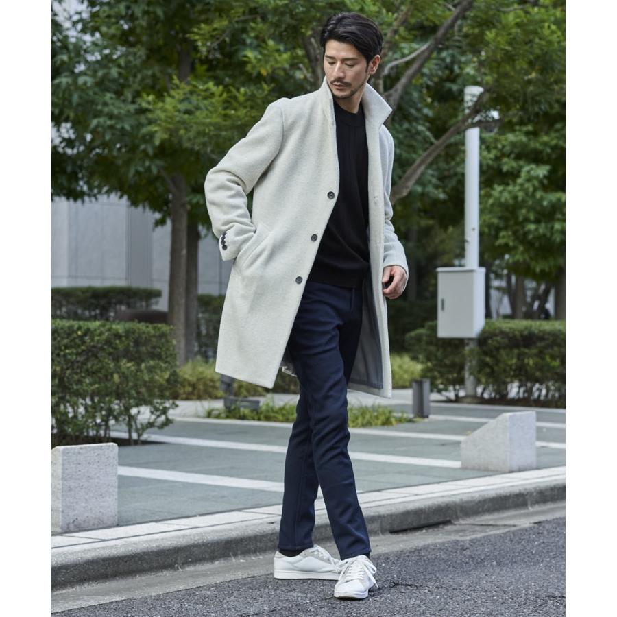 【新品未使用】テットオムネイビースタンドカラーコート ウールカシミヤ混 TETE HOMME（テット オム） カシミヤスタンドカラーコート : マルイ