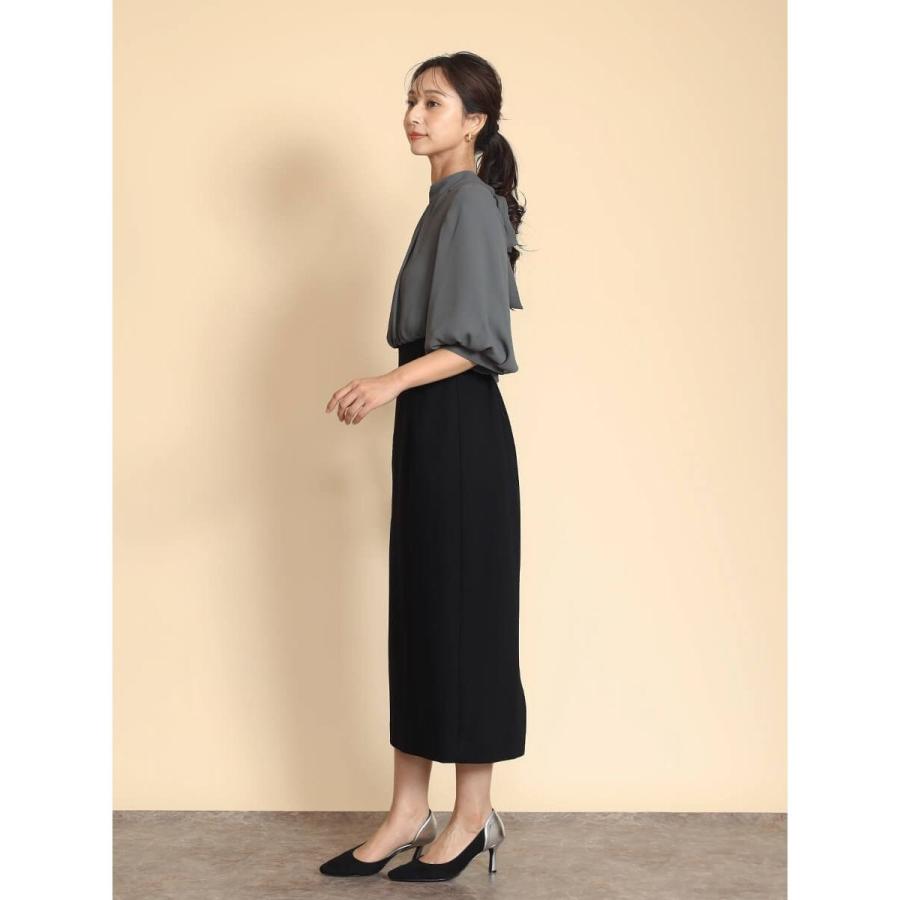 まる様【美品】FENNEL バイカラーバックリボンワンピースチャコールグレー9号 FENNEL バックリボンバイカラーワンピース : マルイ(丸井)Yahoo