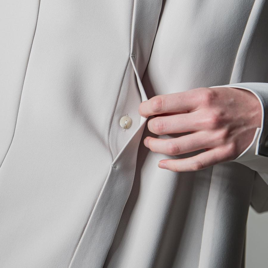 la.f（ラ・エフ） ダブルクロス2WAYロングシャツブラウス≪洗濯機で