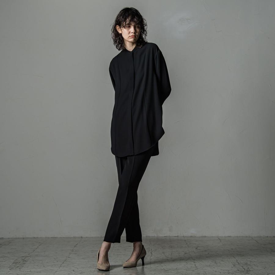 la.f（ラ・エフ） ダブルクロス2WAYロングシャツブラウス≪洗濯機で