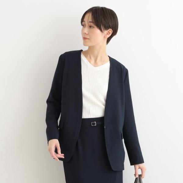 【極美品】INDIVI　インディヴィ　ジャケット　パンツ セットアップ　13号 INDIVI（インディヴィ） 【春の新作！／こなれSETUP／洗える／UVケア