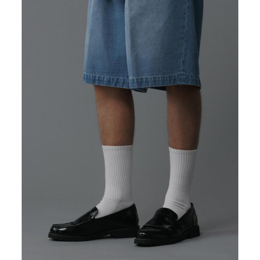 ADAM ET ROPE' ガラスレザー フルサドル ローファー / バイカラー