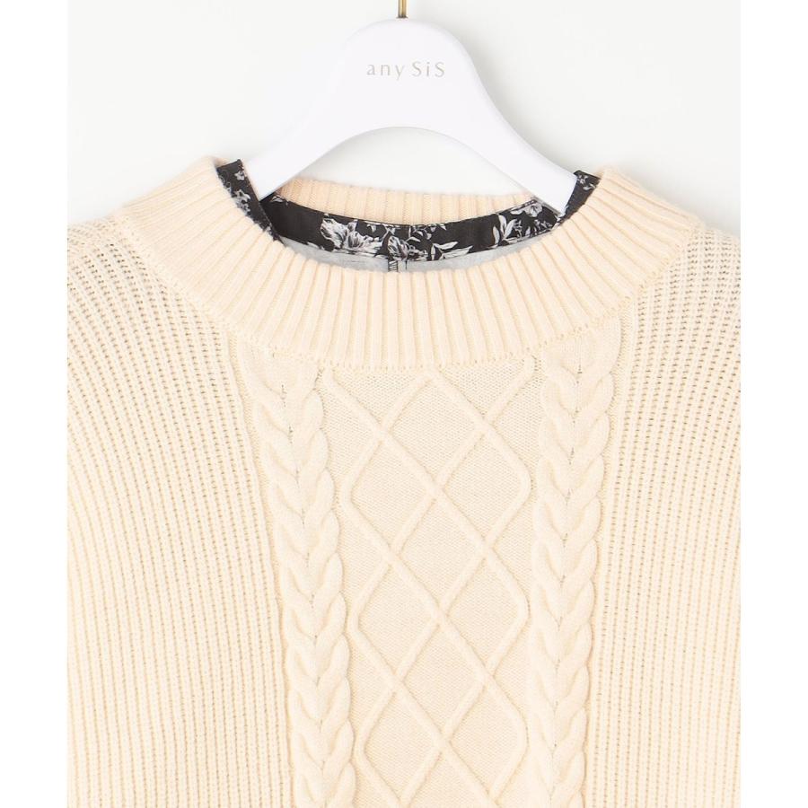 ANY SIS（エニィスィス） 【2SET】クロップドニットセット ワンピース