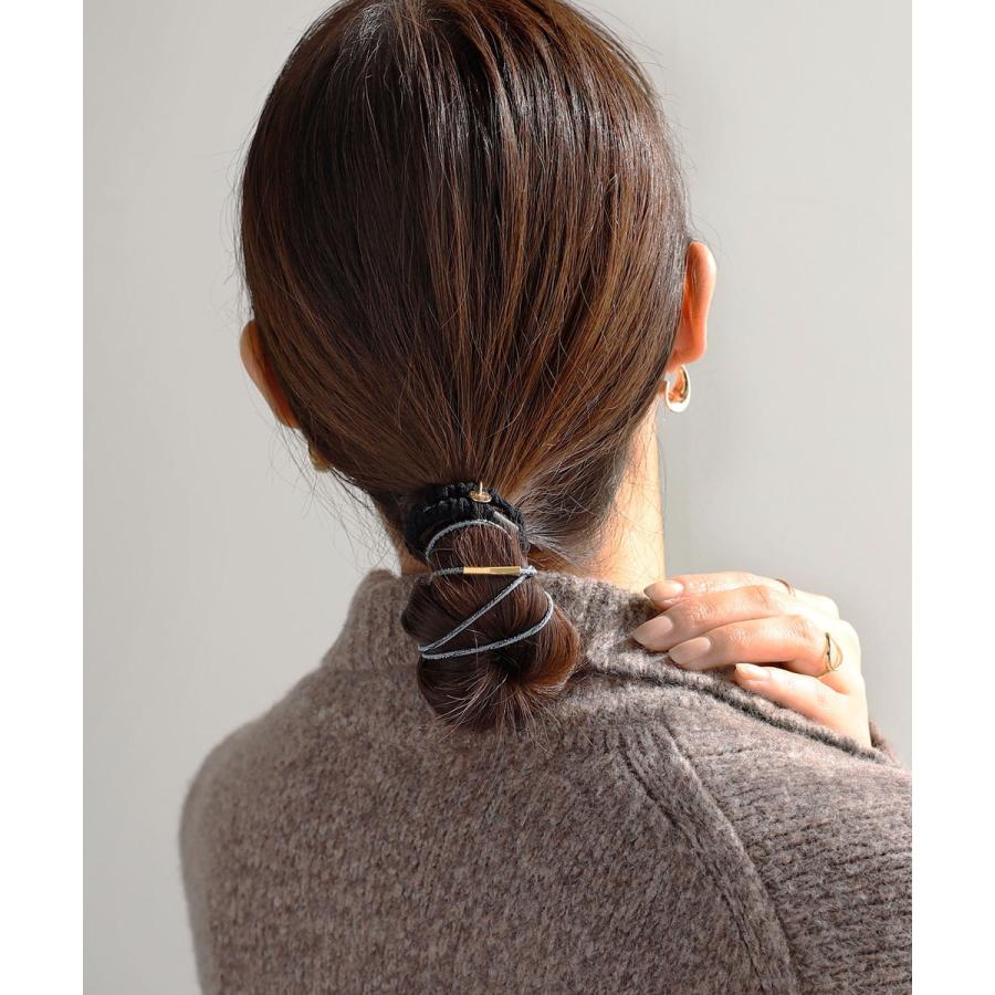 cvtvlist ヘアゴム Jewel VOX シュシュ 黒 レディース ヘアアクセサリー グログラン