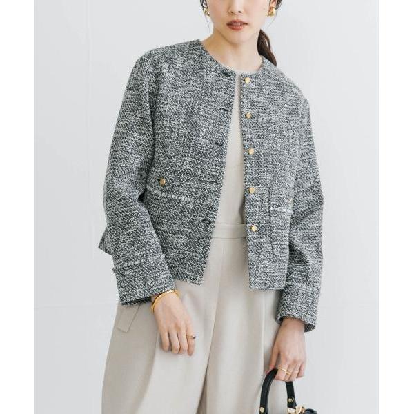 URBAN RESEARCH ツイードノーカラージャケット　未使用に近い URBAN RESEARCH（アーバンリサーチ） ツイードノーカラージャケット