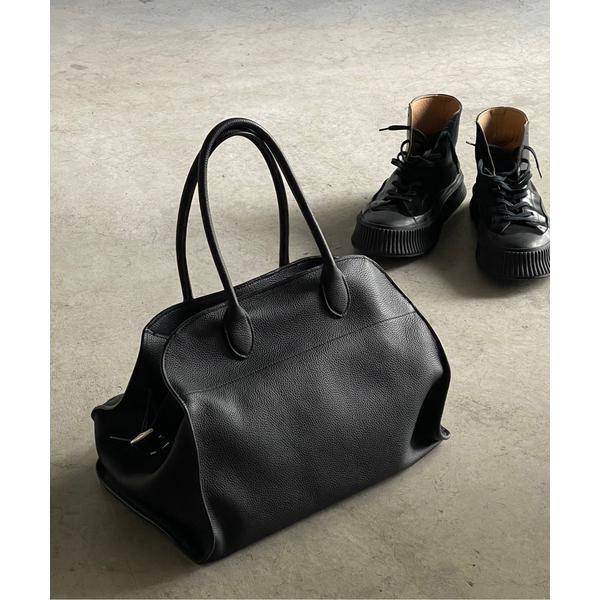 美品jistory レザーサイドベルトボストンバッグ　ブラックSIDE BELT 一部予約】SIDE BELT BOSTON BAG / 5color ＜送料無料＞ | JI