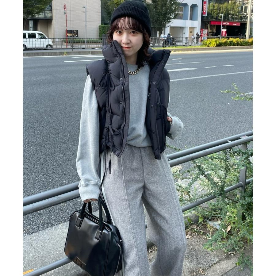 ビス（VIS）/【韓国人気ブランド/sinoon】リボンディテールダウンベスト VIS（ビス） 【韓国人気ブランド/sinoon】リボンディテールダウン