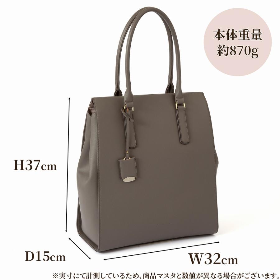 【ビジネス用縦長バッグ】ジュエルナローズ チャコール トートバッグ Jewelna Rose（ジュエルナローズ） ビジネスバッグ 入学式 「PCケース