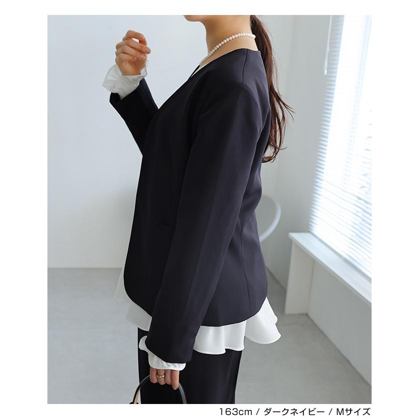 ノーカラー ジャケット evernavy エバーネイビー : マルイ(丸井)Yahoo