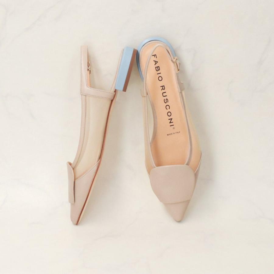 FABIO RUSCONI カラーヒールチュールバックバンド FABIO RUSCONI RUSCONI◇1.6cmヒール◇カラーヒールチュール