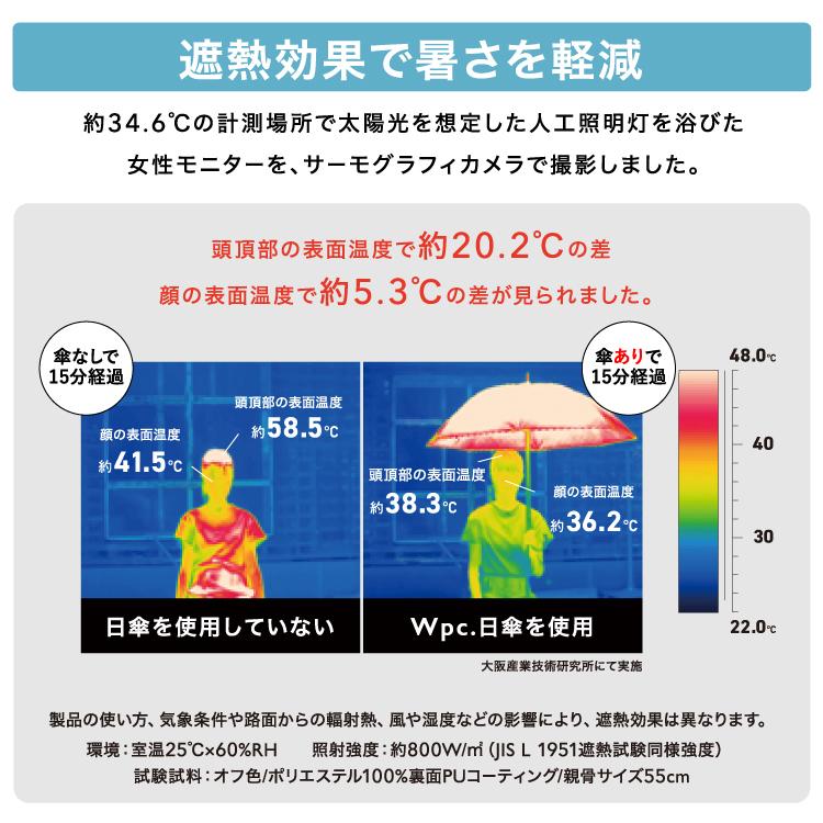 【Wpc.】日傘 遮光切り継ぎtiny 53 大きい 完全遮光 遮熱 晴雨兼用 折り畳み傘｜0101marui｜17