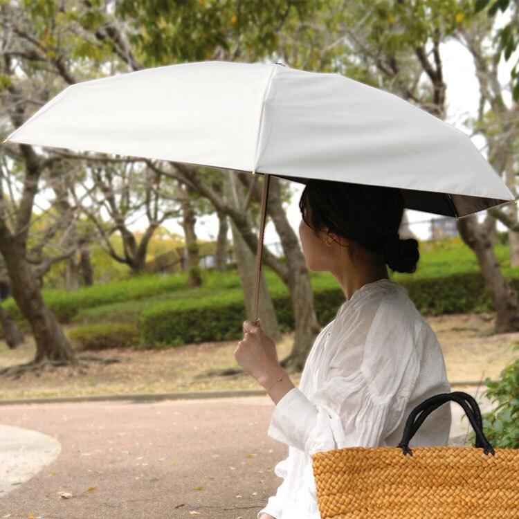Wpc.完全遮光100% 最強の日傘UVO 5段折りたたみ 切り継ぎ UVO(ウーボ)【5段/折りたたみ】最強の日傘 5段折 無地 切り継ぎ