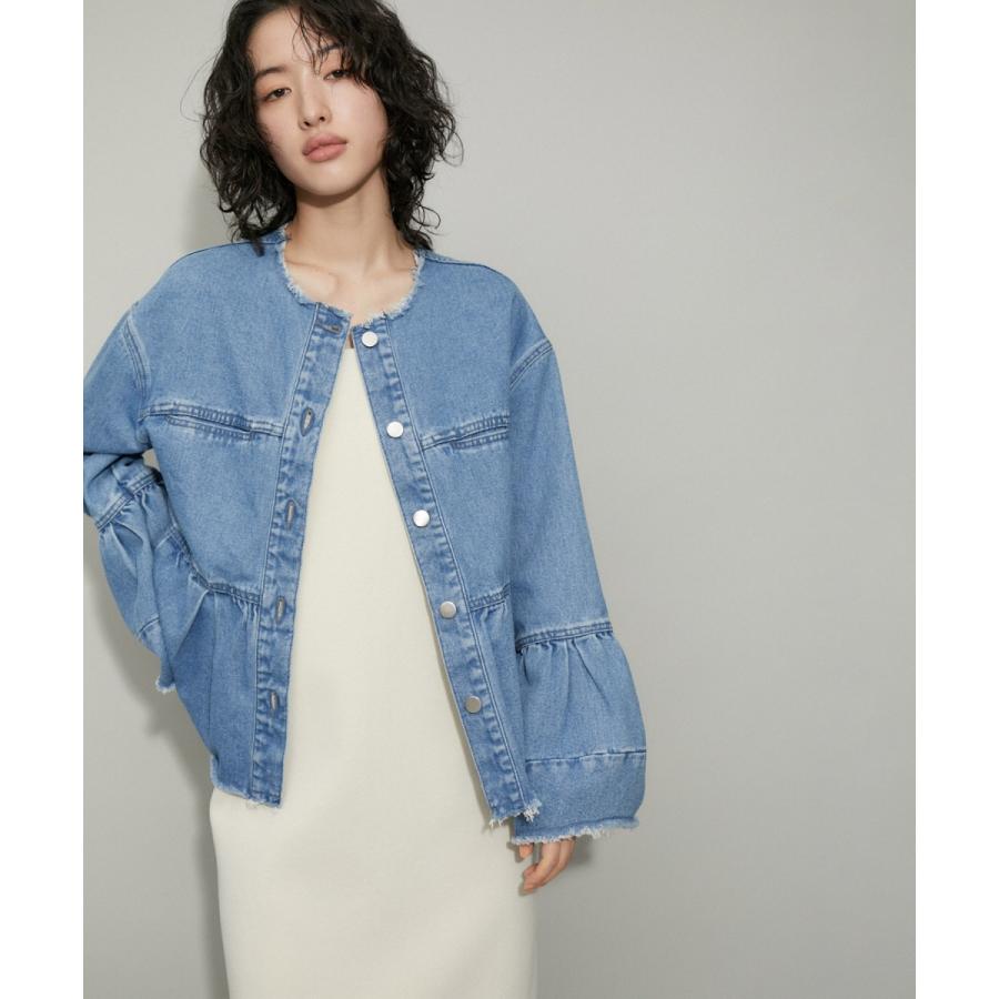 WEB限定】カットオフペプラムデニムジャケット : ce0145465401 