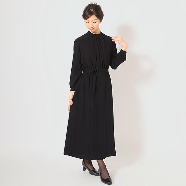 黒丸かあさん　レディース　BLK M Basic Silk MultiーButtoned Blouse