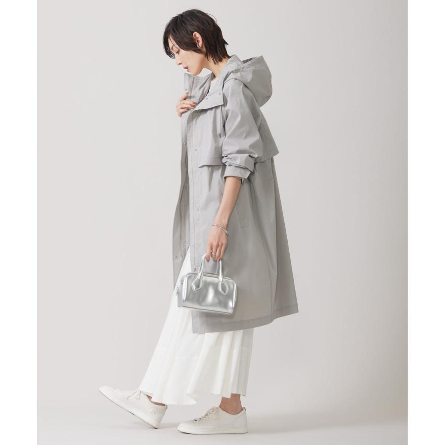 美品　ICB 撥水加工 メモリーストレッチタフタ フーデットコート ICB 【撥水加工】 メモリーストレッチタフタ フーデットコート