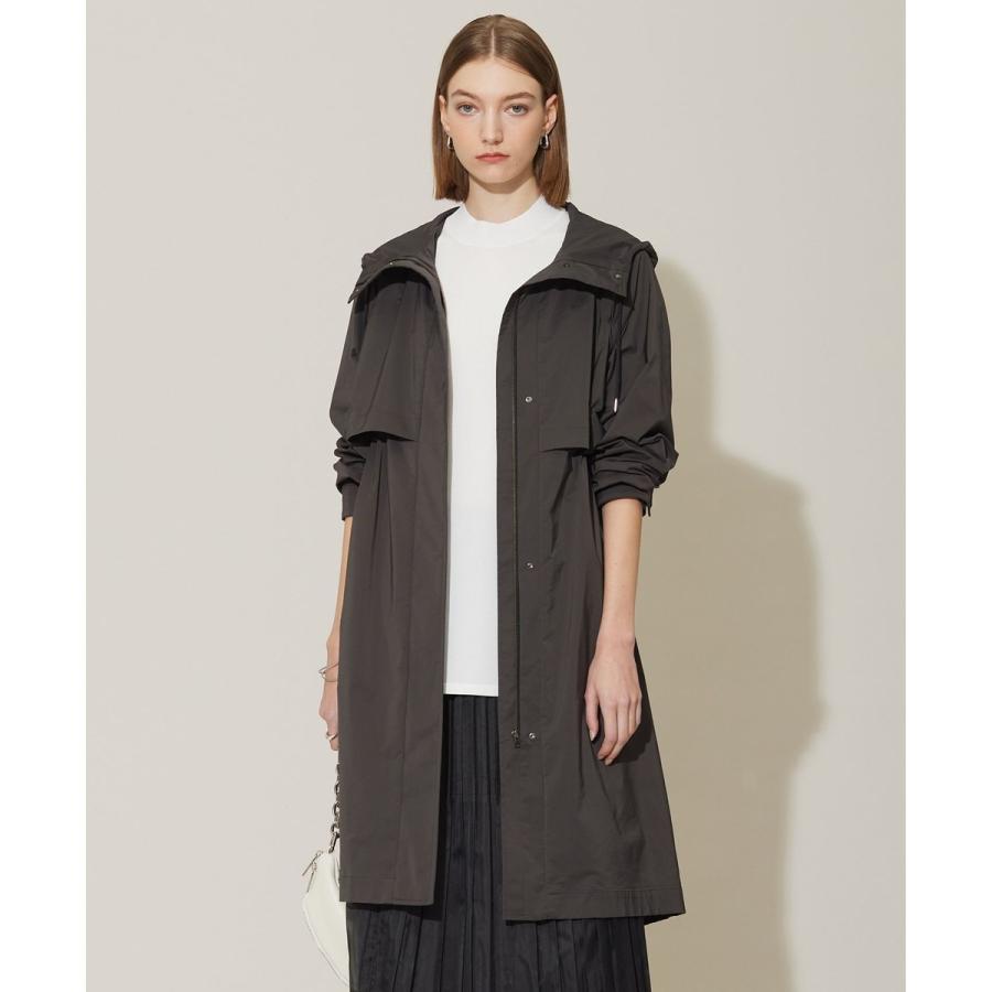 ICB【撥水加工】 メモリーストレッチタフタ フーデットコート　Ｂ ICB 【撥水加工】 メモリーストレッチタフタ フーデットコート