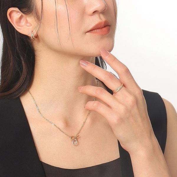 K10ロングハーフラウンドダブルマンテル ネックレスの画像