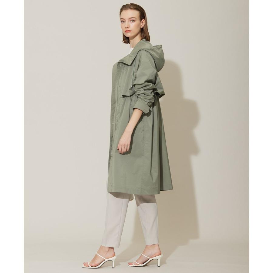 ICB 【撥水加工】 メモリーストレッチタフタ フーデットコート