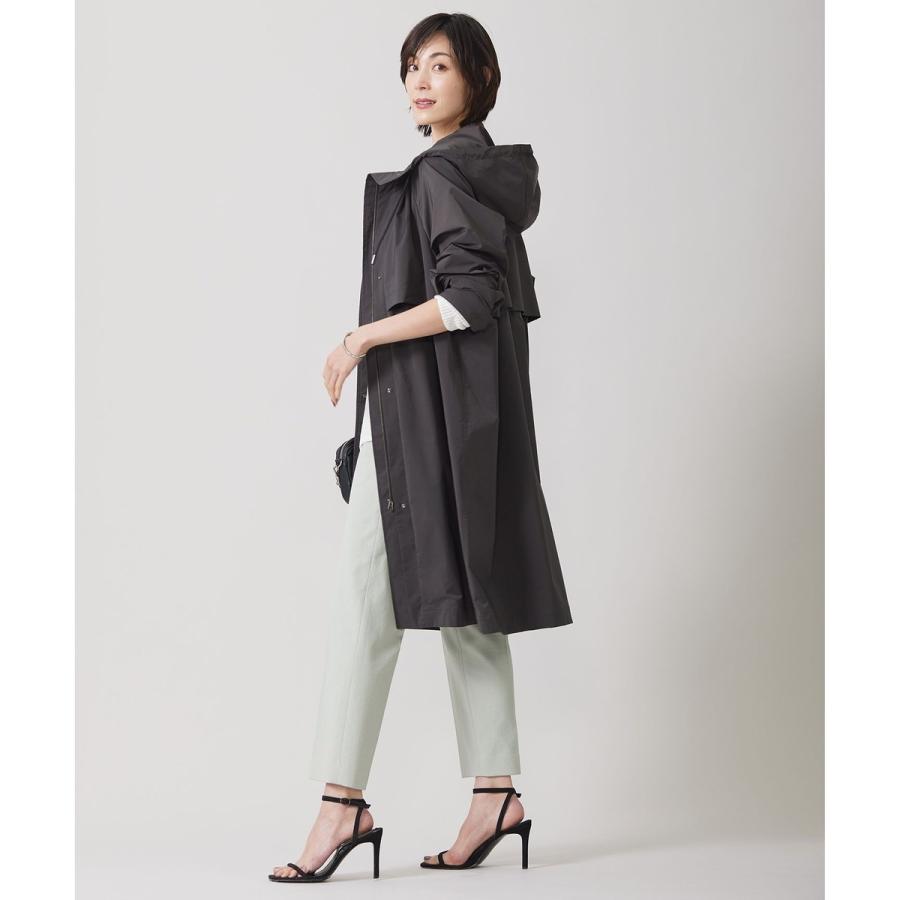 美品　ICB 撥水加工 メモリーストレッチタフタ フーデットコート ICB コート アウター 「撥水加工」 メモリーストレッチタフタ