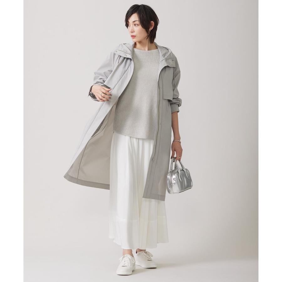 美品　ICB 撥水加工 メモリーストレッチタフタ フーデットコート ICB(アイシービー)の【撥水加工】 メモリーストレッチタフタ