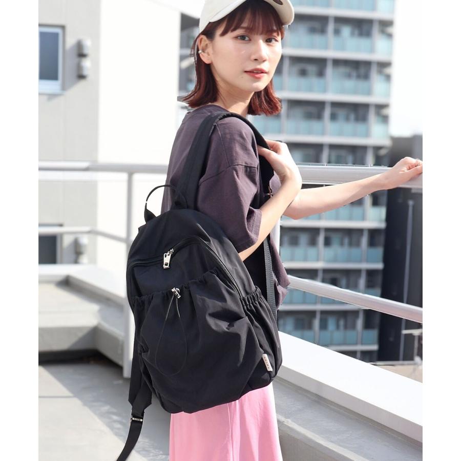 【オールシーズン/軽量/マザーズバッグ】ギャザー入りナイロンリュック | COLDE | 10