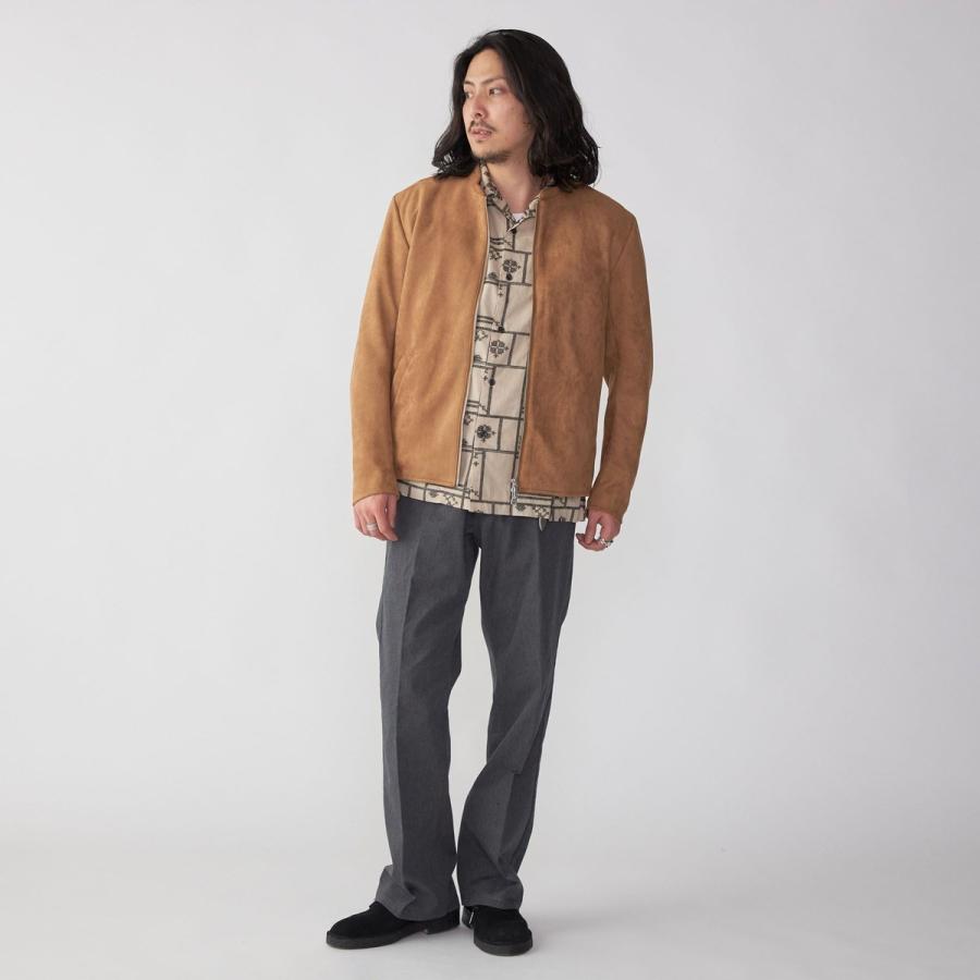 SHIPS SHIPS: ポリエステル フェイクスエード シングル