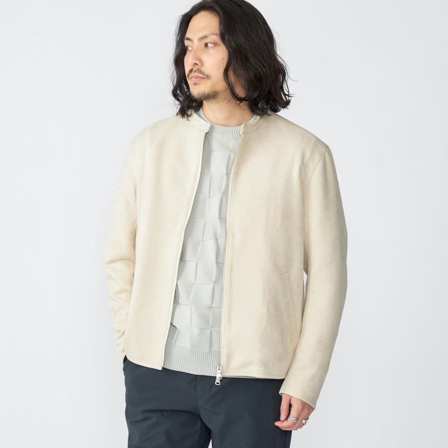 値下げ/美品/春向けSHIPS ポリエステルフェイクスエード シングルライダース SHIPS SHIPS: ポリエステル フェイクスエード シングル