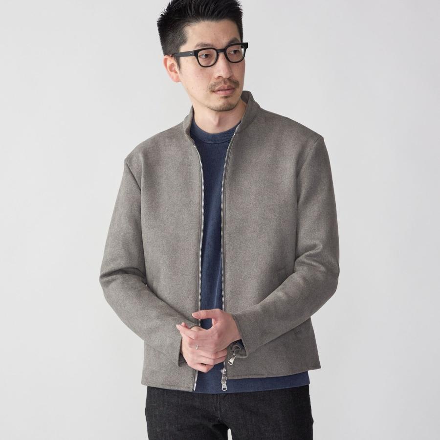 SHIPS　clark　スエードライダースジャケット SHIPS SHIPS: ポリエステル フェイクスエード シングル