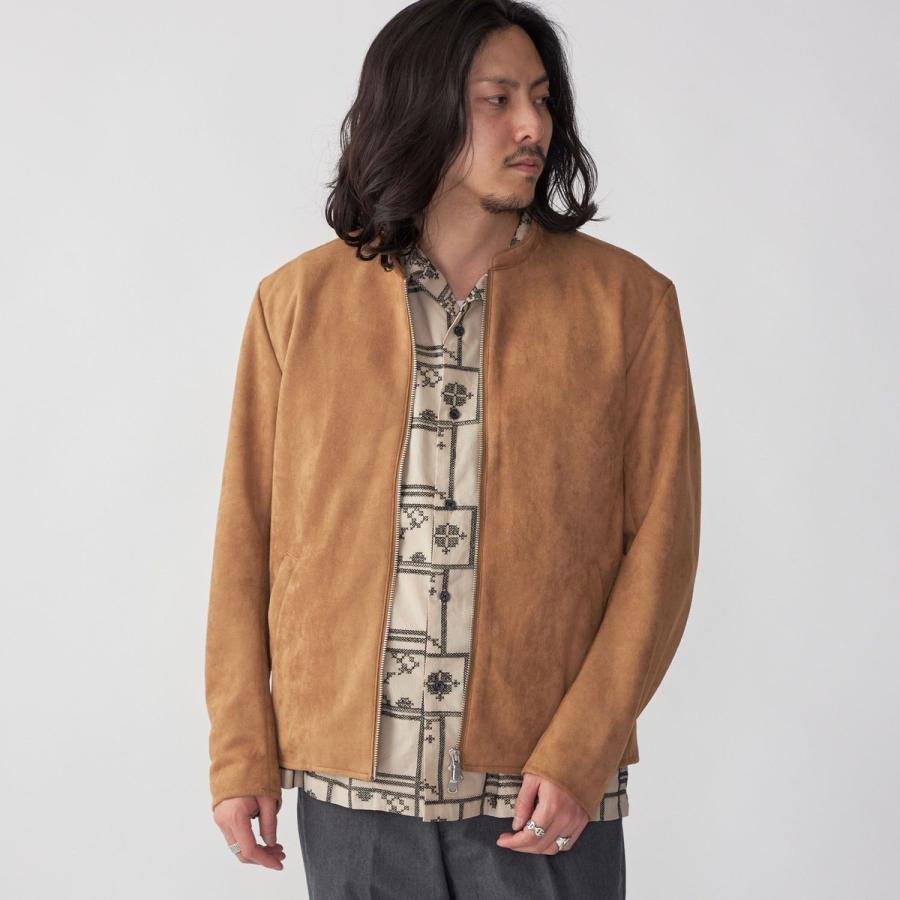 値下げ/美品/春向けSHIPS ポリエステルフェイクスエード シングルライダース SHIPS｜SHIPS: ポリエステル フェイク スエード シングル